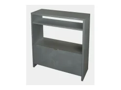 Móvel para sapatos e console de entrada SCOTT de 93 cm na cor cinza brilhante.