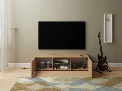 Móvel para TV 2 portas com vão aberto 150x40x40 cm Elios carvalho natural