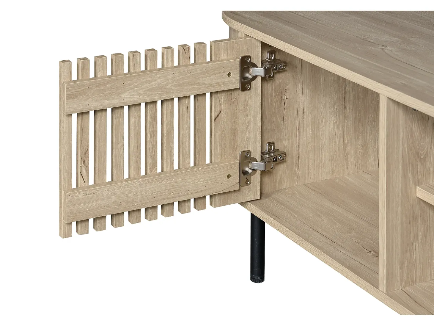 Móvel para TV 160 x 40 x 47 cm com 2 portas - Cor madeira natural