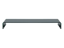 Móvel para TV aparador design prático suporte para monitor 110 cm vidro preto 2502224