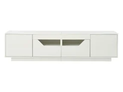Móvel para TV branco, 180 x 40 x 45 cm - 2 gavetas e 2 portas - Acabamento lacado brilhante