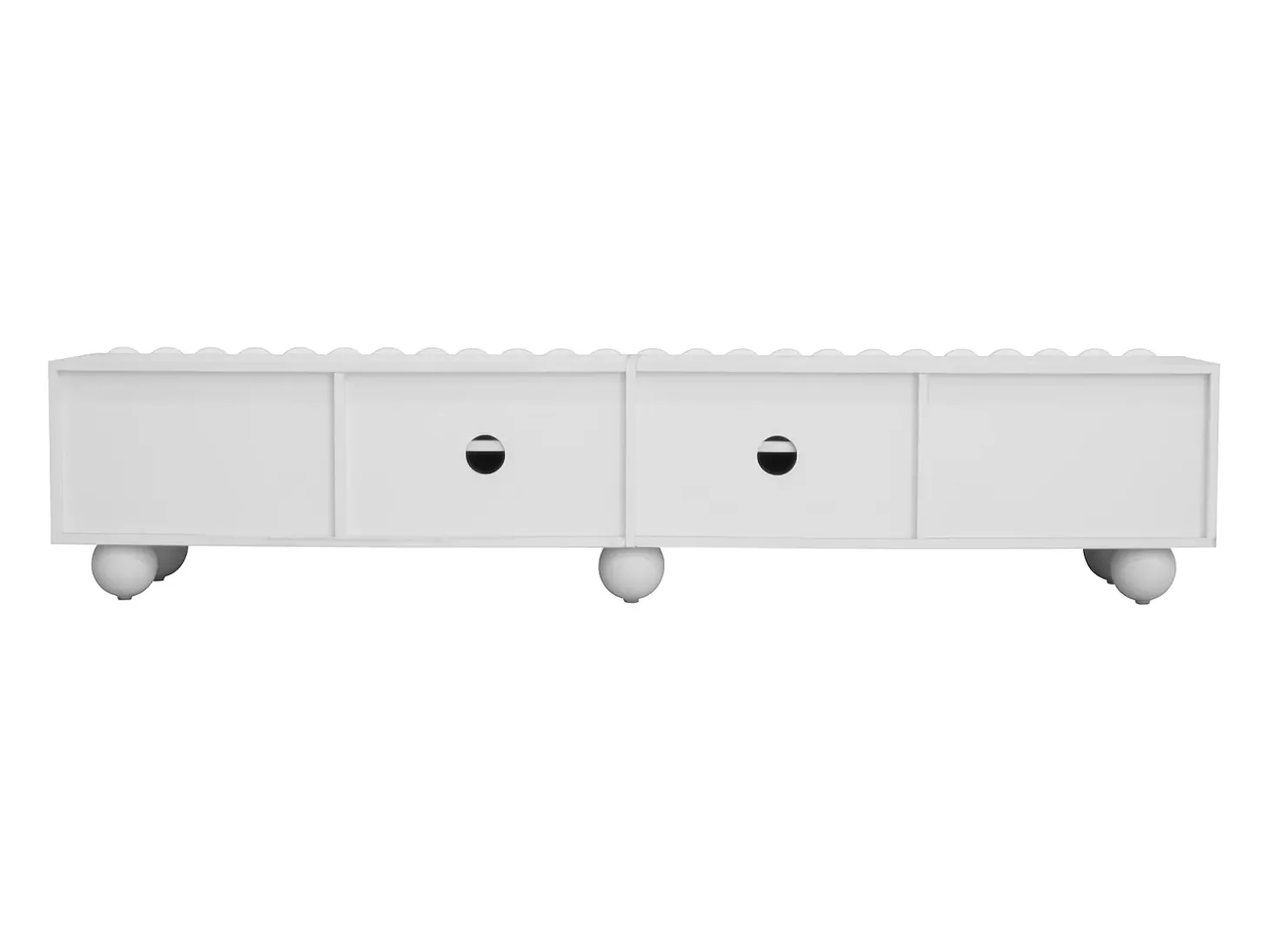 Móvel para TV com 4 gavetas e 2 portas - Branco 175 x 38 x 37 cm