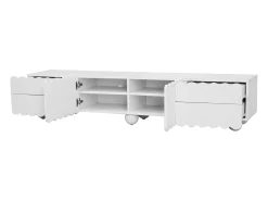 Móvel para TV com 4 gavetas e 2 portas - Branco 175 x 38 x 37 cm