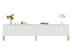 Móvel para TV com 4 portas - 190 x 38 x 48 cm - MDF e aglomerado - branco