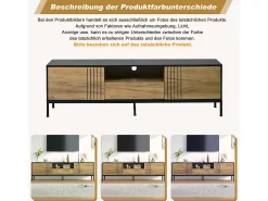 Móvel para TV de sala de estar - 170 x 35 x 50 cm - com 2 portas + 1 gaveta - para TVs de até 70 polegadas - aglomerado - cor natural
