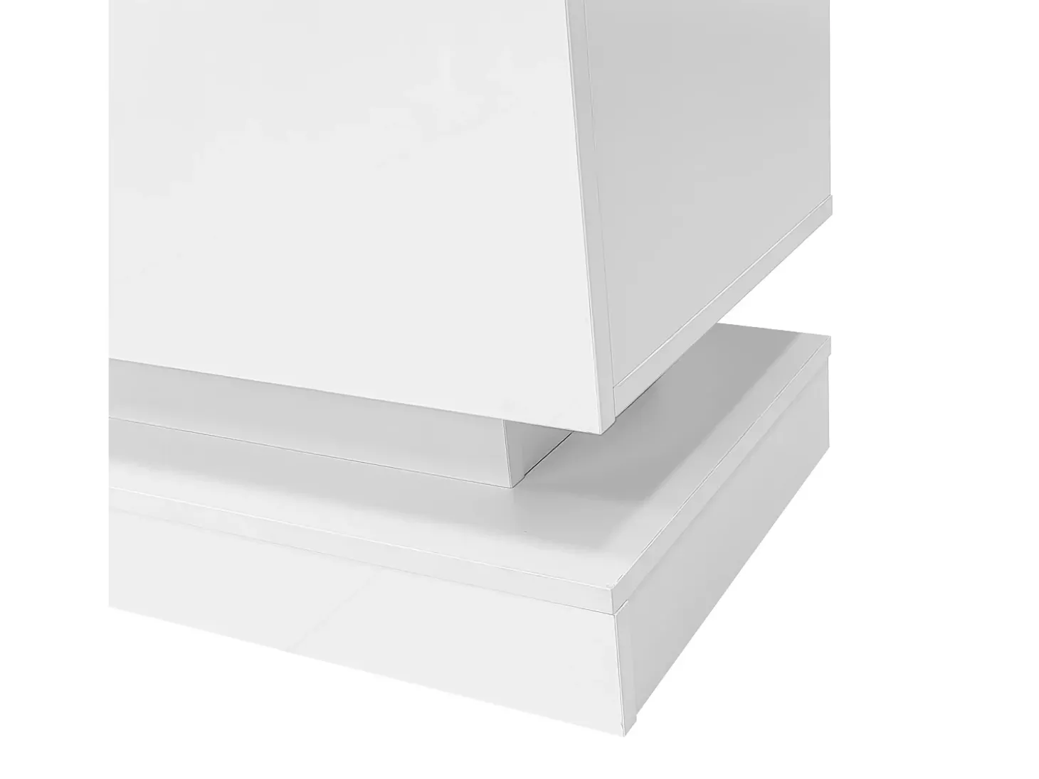 Móvel para TV em lacado branco brilhante com iluminação LED e 2 gavetas, 160 x 35 x 40,5 cm