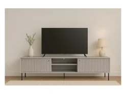 Móvel para TV ISIS – 2 portas & 2 niches – Cinza – 157x55x41 cm