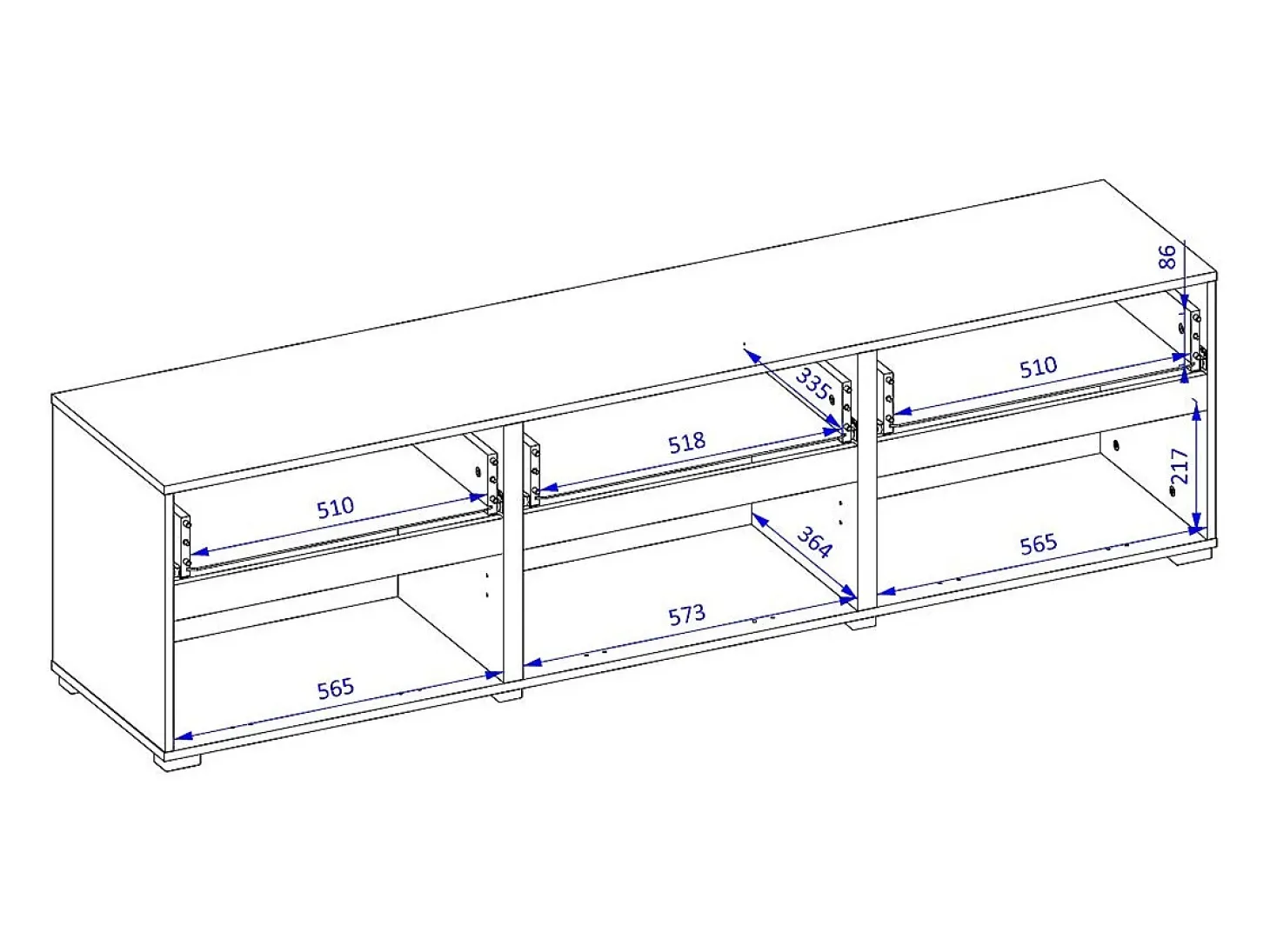 Móvel para TV na cor verde sálvia 180cm coleção HAVANA. Móvel design com 3 portas e 3 gavetas.