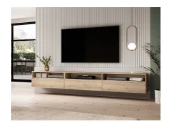 Móvel para TV XL 270cm para colocar ou suspender coleção RAMOS. Cor carvalho.