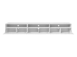 Móvel para TV XL 270cm para colocar ou suspender coleção RAMOS. Cor branco brilhante.