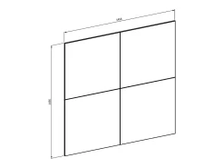 Móvel para TV XL com painel decorativo de parede coleção CLARA. Cor carvalho e preto fosco.