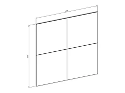 Móvel para TV XL com painel de parede decorativo XL coleção CLARA. Cor carvalho e preto fosco.