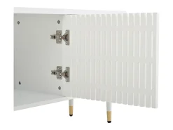 Móvel para TV 170x36x54 cm - 4 portas - puxadores ocultos - pés ajustáveis - MDF - branco
