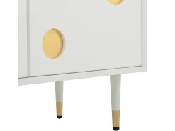 Móvel para TV 170x36x54 cm - 4 portas - puxadores ocultos - pés ajustáveis - MDF - branco