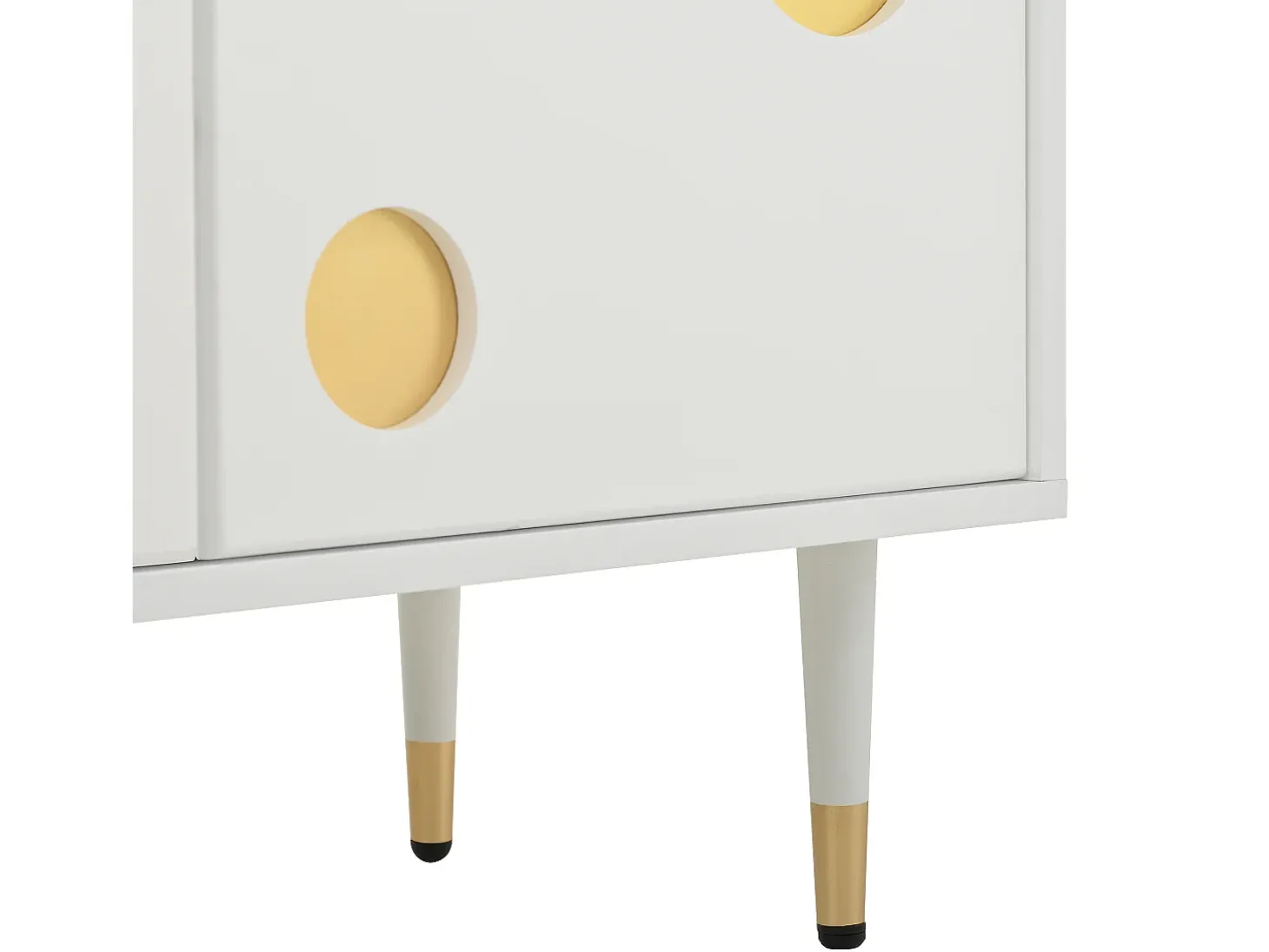 Móvel para TV 170x36x54 cm - 4 portas - puxadores ocultos - pés ajustáveis - MDF - branco