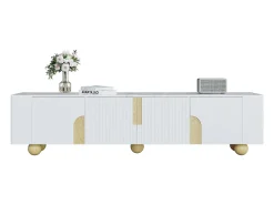 Móvel para TV 180x40x44 cm - 4 portas - MDF+aglomerado - branco