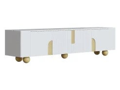 Móvel para TV 180x40x44 cm - 4 portas - MDF+aglomerado - branco