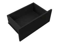 Móvel para TV 160x40x52 cm - com iluminação LED - 2 gavetas e 1 porta - Acabamento brilhante - MDF - Preto
