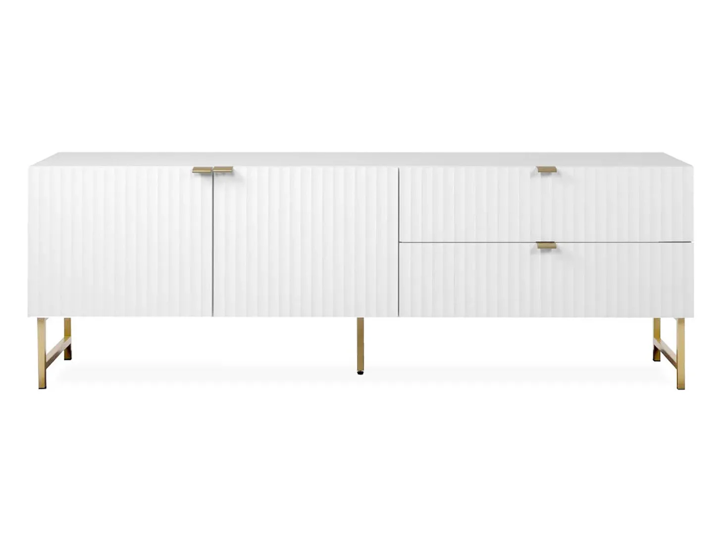 Móvel para TV 179x60,5x39 cm branco e dourado