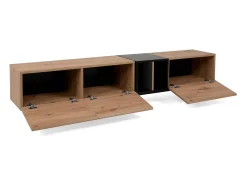 móvel para TV 195x48x37 cm natural preto