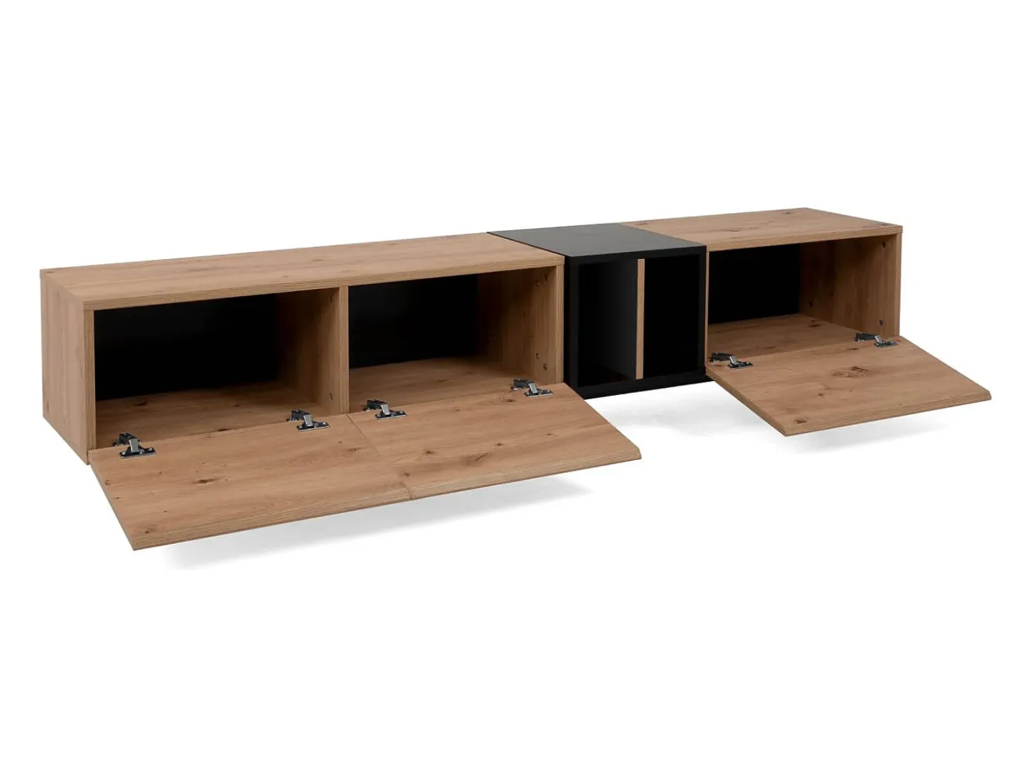 móvel para TV 195x48x37 cm natural preto