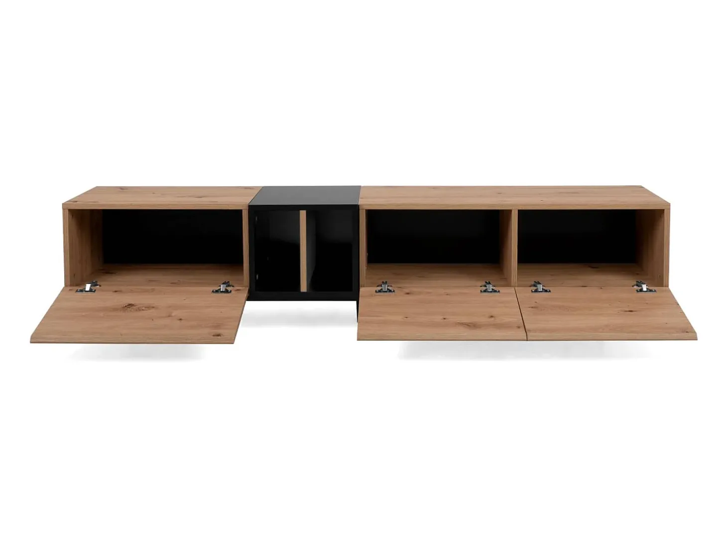 móvel para TV 195x48x37 cm natural preto