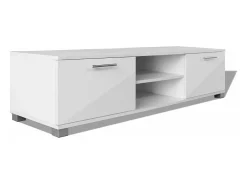 Móvel para TV/aparador de 120 cm branco com acabamento brilhante e prático (código 2502039).