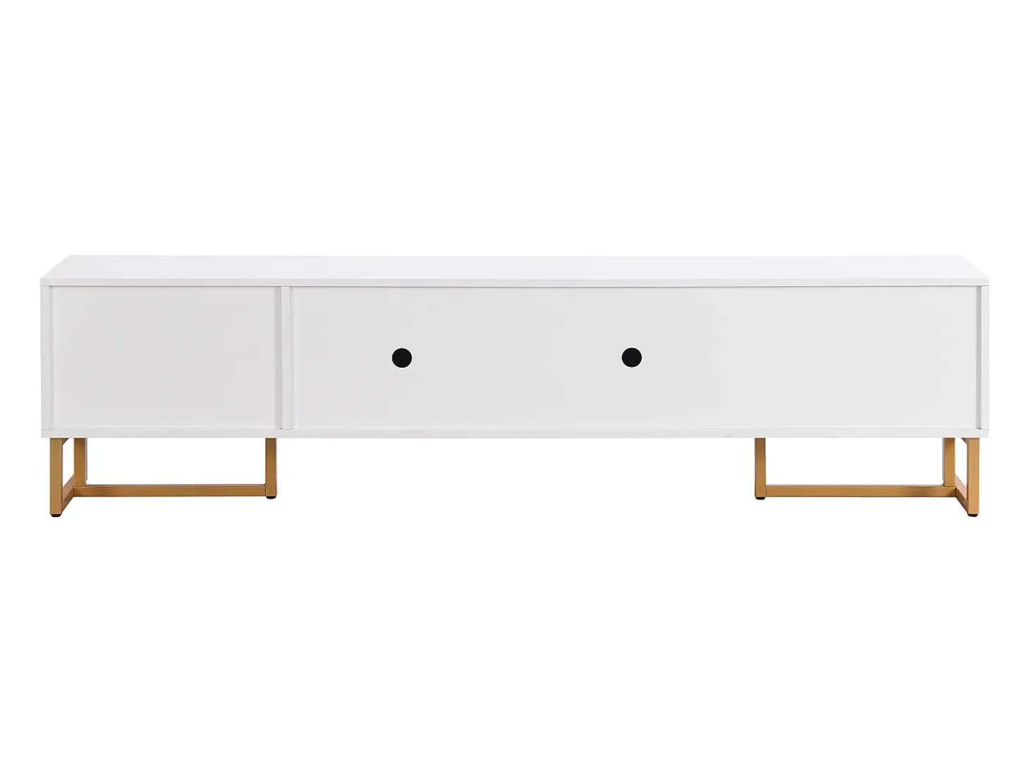 Móvel TV 175 cm - 2 portas texturadas e 4 gavetas - em MDF - Branco