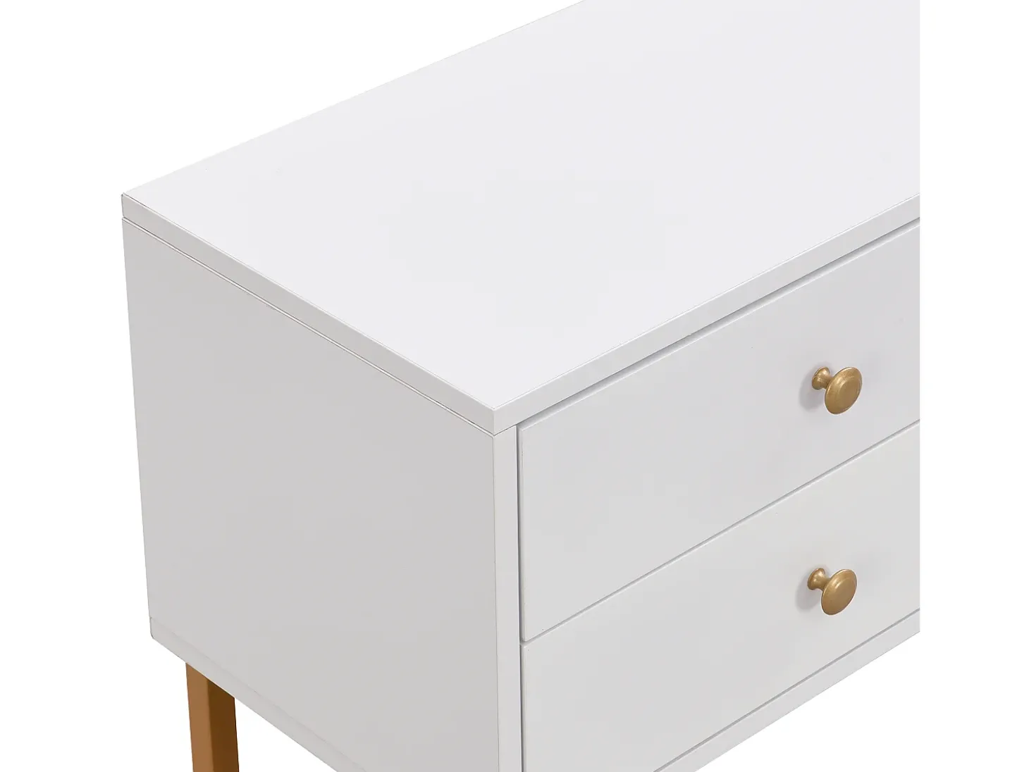Móvel TV 175 cm - 2 portas texturadas e 4 gavetas - em MDF - Branco