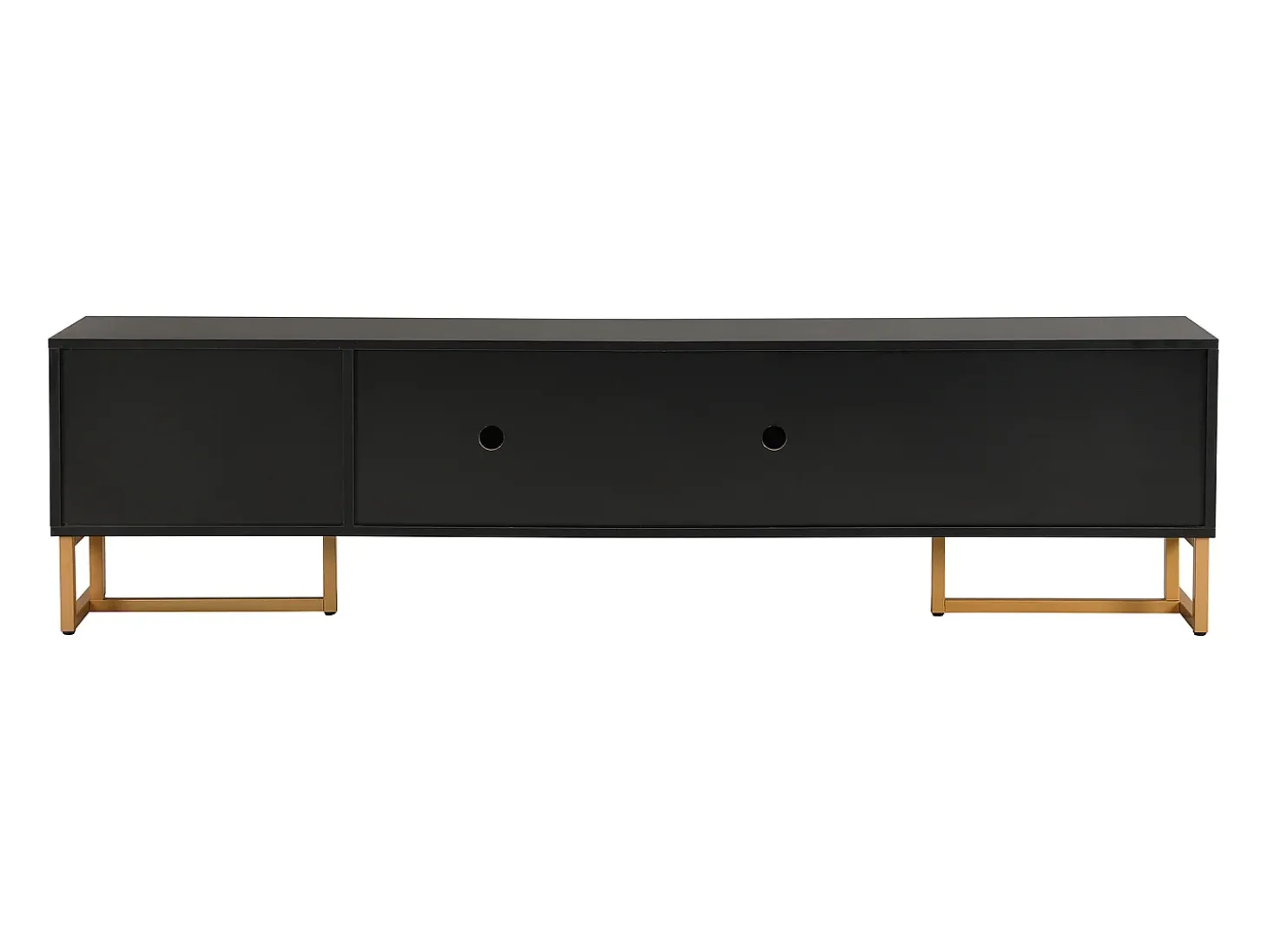 Móvel TV 175 cm - 2 portas texturadas e 4 gavetas - em MDF - Preto