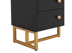 Móvel TV 175 cm - 2 portas texturadas e 4 gavetas - em MDF - Preto