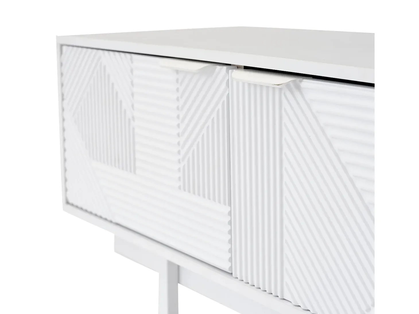 Móvel TV 200 cm - com 3 compartimentos e 2 gavetas - capacidade máxima TV 90 polegadas - Branco