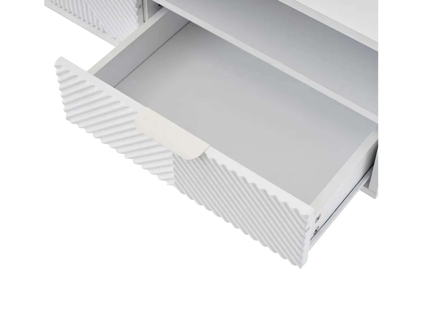 Móvel TV 200 cm - com 3 compartimentos e 2 gavetas - capacidade máxima TV 90 polegadas - Branco