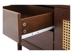 Móvel TV - com 2 portas em verga e 4 gavetas - adequado para TVs até 80" - Castanho