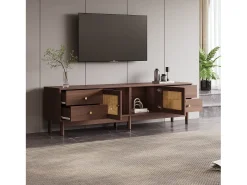 Móvel TV - com 2 portas em verga e 4 gavetas - adequado para TVs até 80