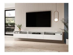Móvel TV 1 gaveta Sloan branco 270cm