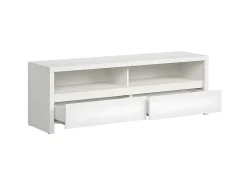 Móvel TV 2 gavetas Soren branco mate 143,5cm