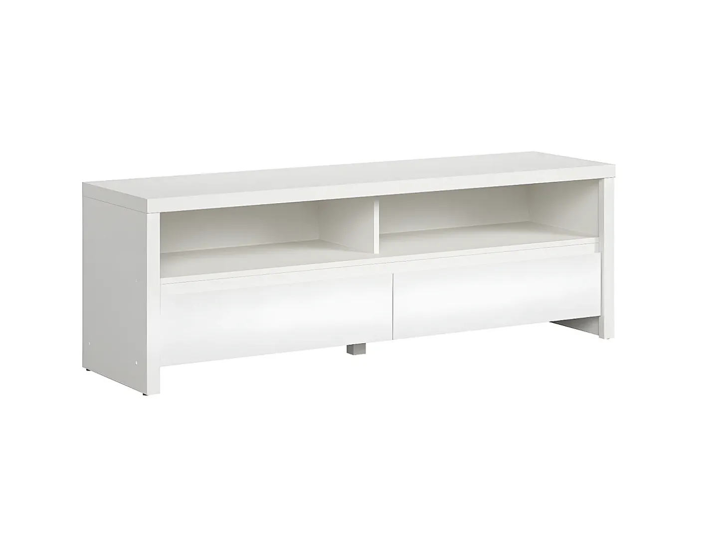 Móvel TV 2 gavetas Soren branco mate 143,5cm