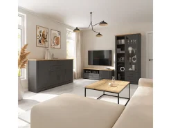 Móvel TV 1 porta 1 gaveta Charlie cinzento 150cm