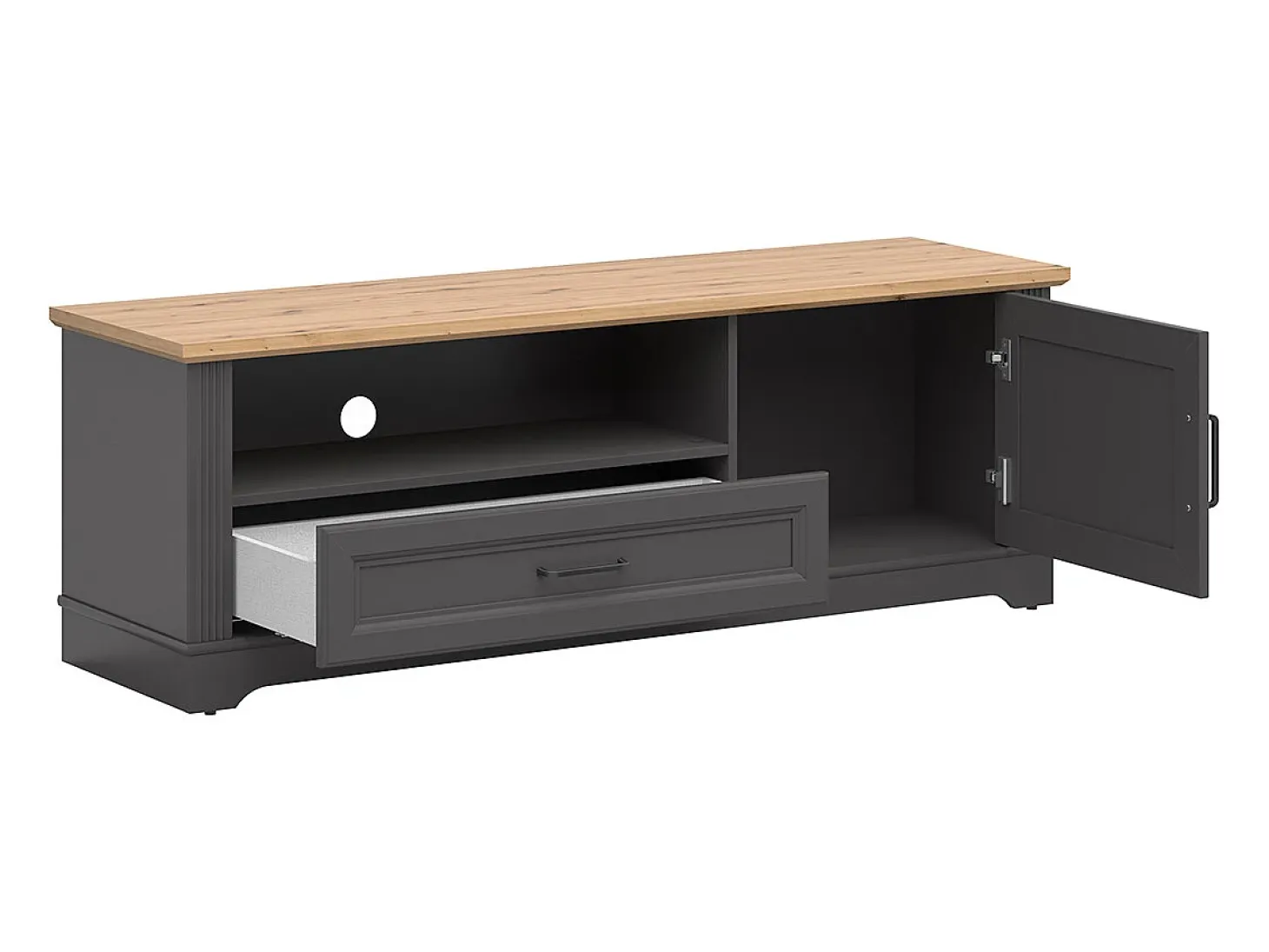Móvel TV 1 porta 1 gaveta Charlie cinzento 150cm