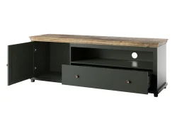 Móvel TV 1 porta 1 gaveta Martin verde e madeira 181cm