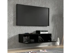 Móvel TV 1 porta Bali preto mate 120cm