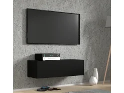 Móvel TV 1 porta Bali preto mate 100cm