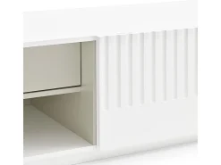 Móvel TV 4 portas 2 gavetas branco 182x48 cm