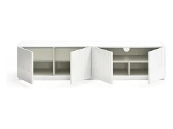 Móvel TV 4 portas 2 gavetas branco 182x48 cm