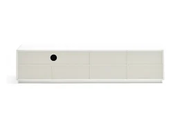 Móvel TV 4 portas 2 gavetas branco 182x48 cm