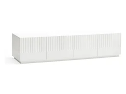 Móvel TV 4 portas 2 gavetas branco 182x48 cm