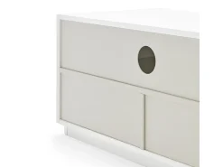 Móvel TV 4 portas 2 gavetas branco 182x48 cm