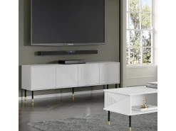 Móvel TV 4 portas Aglaé branco 180cm