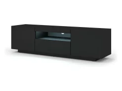 Móvel TV 3 portas Aurus preto 150cm